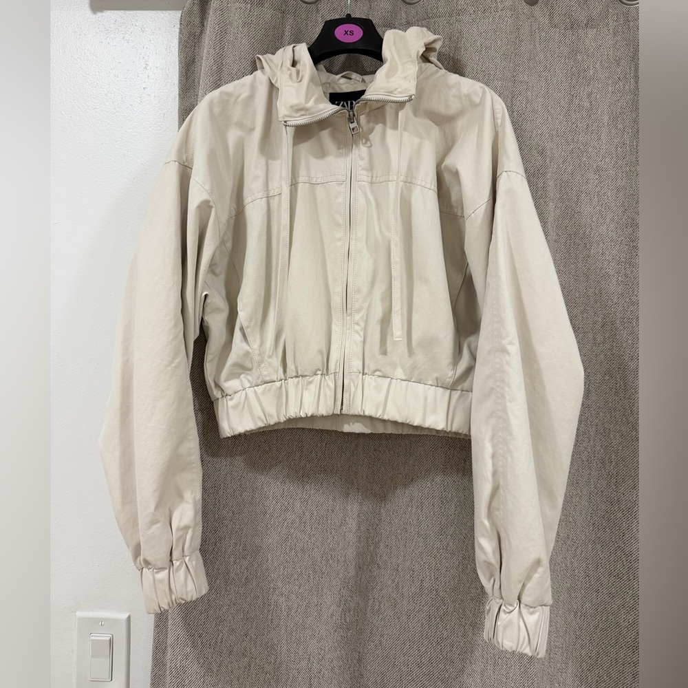 Zara Cream Utility Jacket
